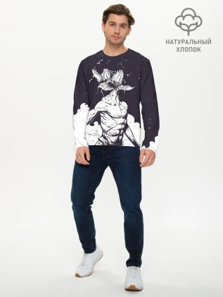 Мужской лонгслив базовый / Демогоргон