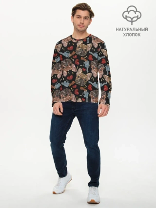 Мужской лонгслив базовый / Бульдоги
