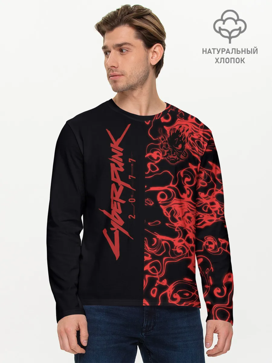 Мужской лонгслив базовый / Cyberpunk 2077