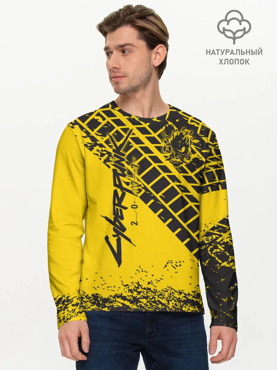 Мужской лонгслив базовый / Cyberpunk 2077