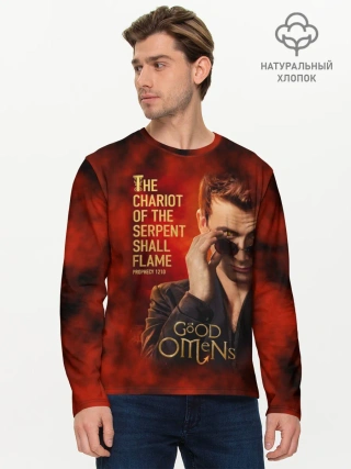 Мужской лонгслив базовый / Колесница змия будет пылать