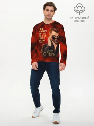 Мужской лонгслив базовый / Колесница змия будет пылать