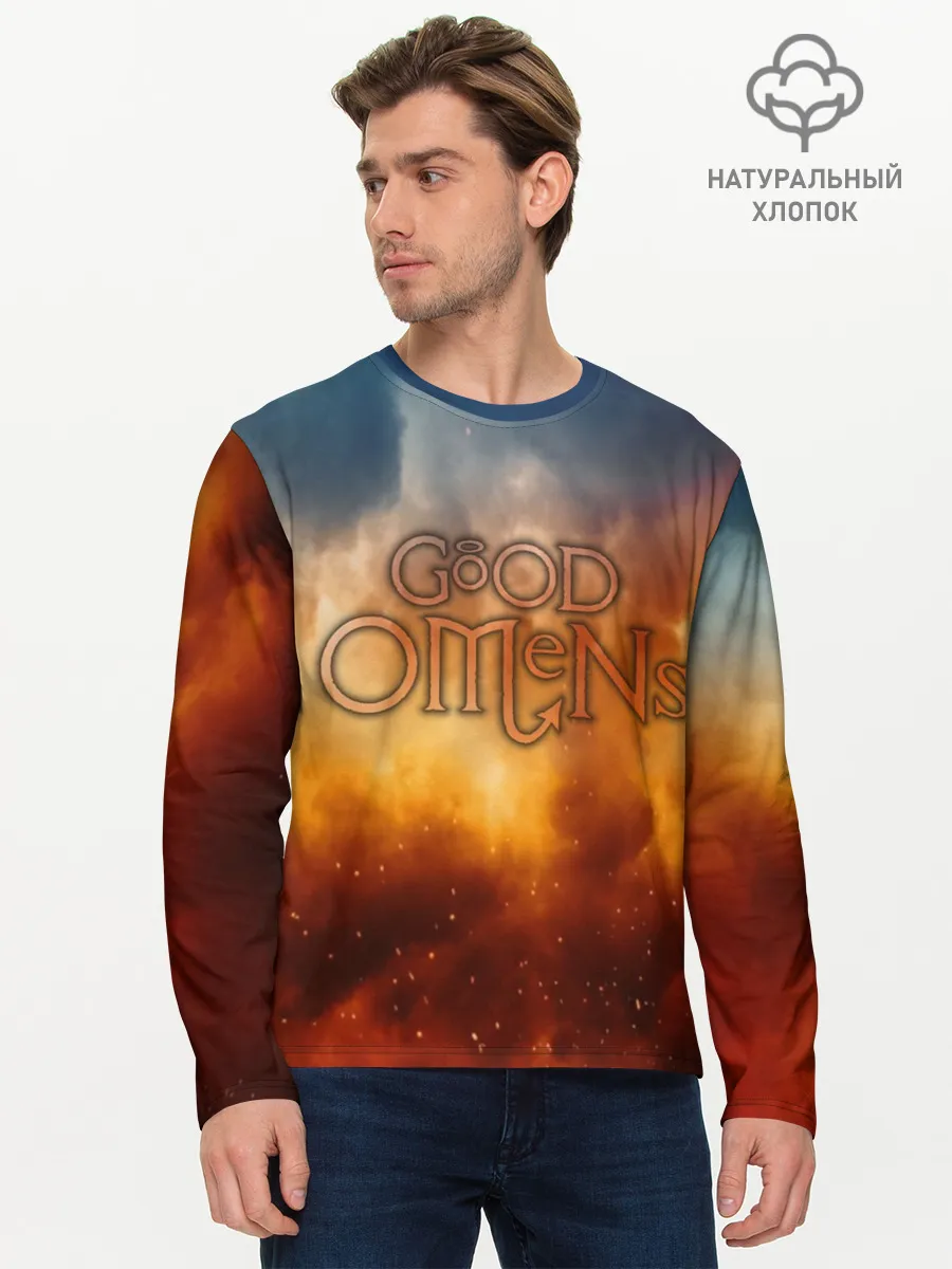 Мужской лонгслив базовый / Good Omens