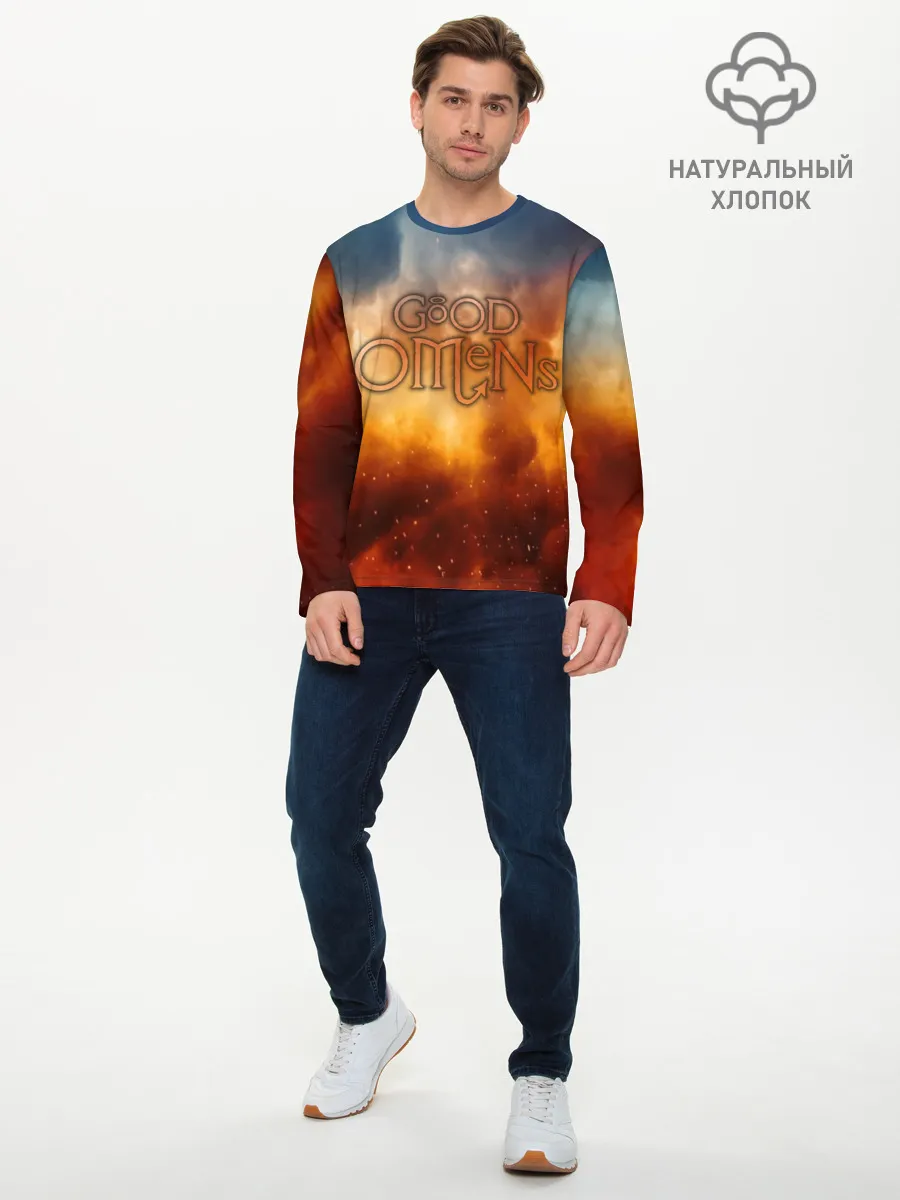 Мужской лонгслив базовый / Good Omens