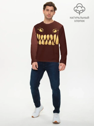 Мужской лонгслив базовый / Зубастик