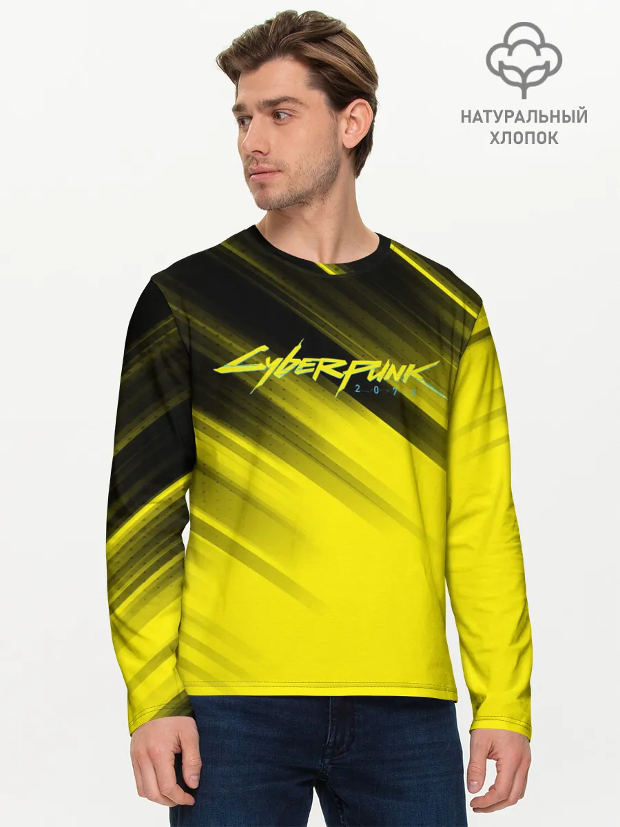 Мужской лонгслив базовый / Cyberpunk 2077