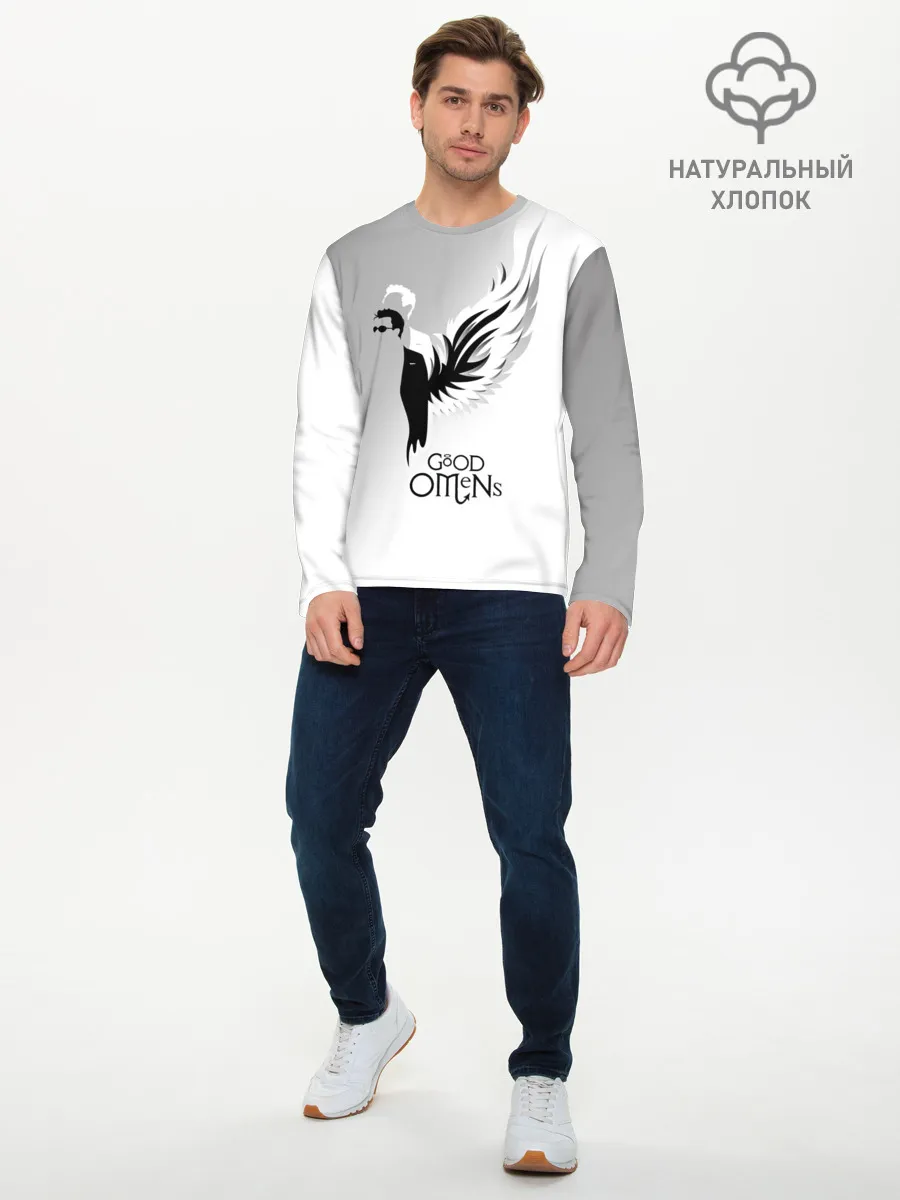 Мужской лонгслив базовый / Good Omens