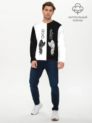 Мужской лонгслив базовый / GOOD OMENS