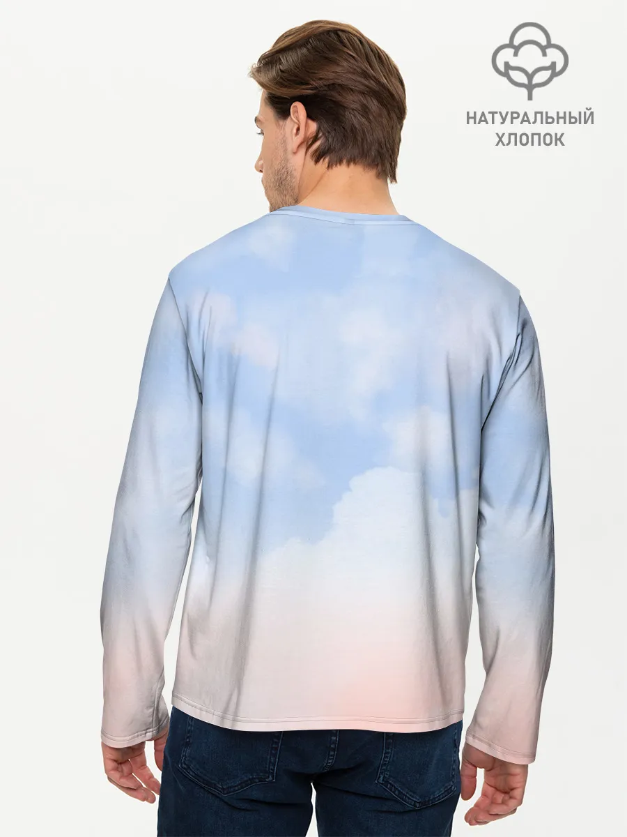 Мужской лонгслив базовый / Свик /Самолеты/