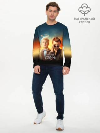 Мужской лонгслив базовый / Good Omens
