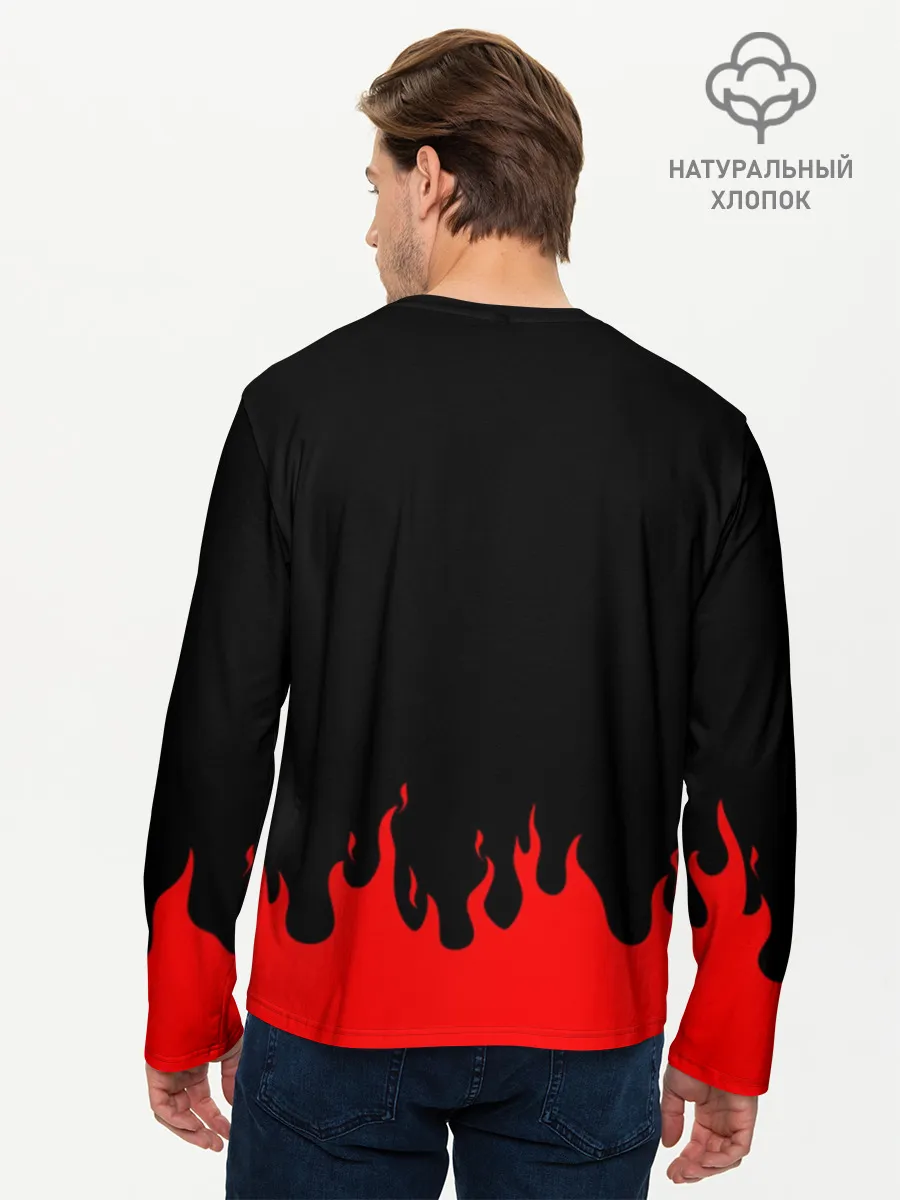 Мужской лонгслив базовый / Гуррен Лаганн языки пламени