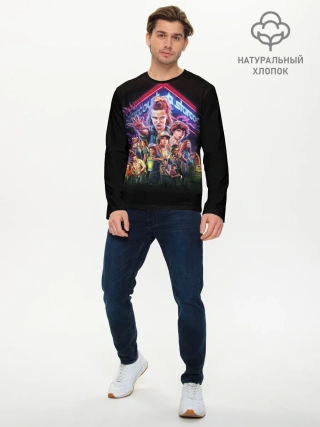Мужской лонгслив базовый / Stranger Things 3