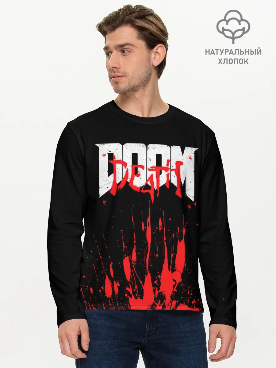 Мужской лонгслив базовый / DOOM Bloody