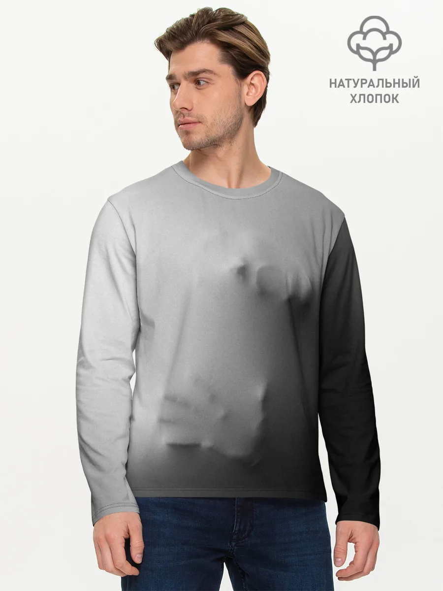 Мужской лонгслив базовый / Кричащее Лицо Внутри