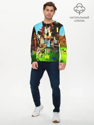 Мужской лонгслив базовый / MY LITTLE MINECRAFT