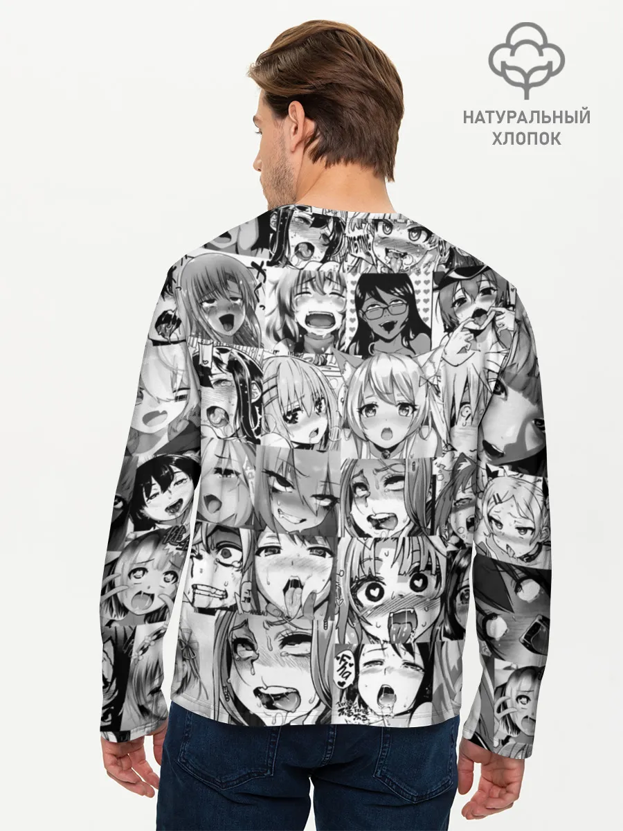 Мужской лонгслив базовый / Ahegao
