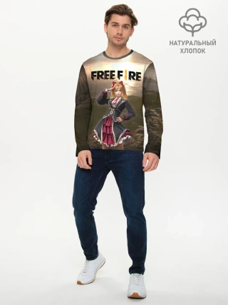 Мужской лонгслив базовый / FREE FIRE - Caroline