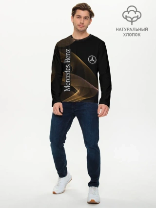 Мужской лонгслив базовый / Mercedes