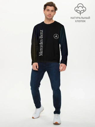 Мужской лонгслив базовый / Mercedes