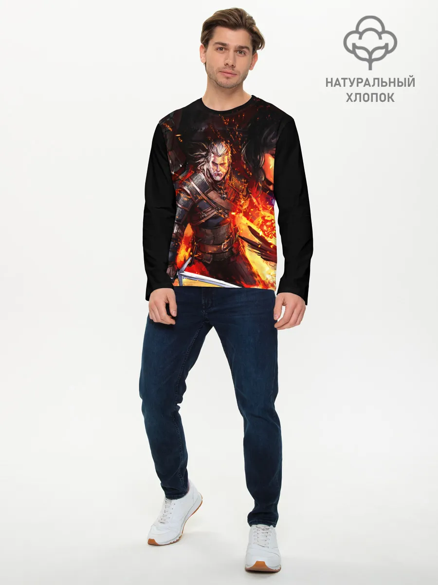 Мужской лонгслив базовый / THE WITCHER 3:WILD HUNT