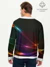 Мужской лонгслив базовый / Неоновые Линии