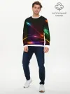 Мужской лонгслив базовый / Неоновые Линии