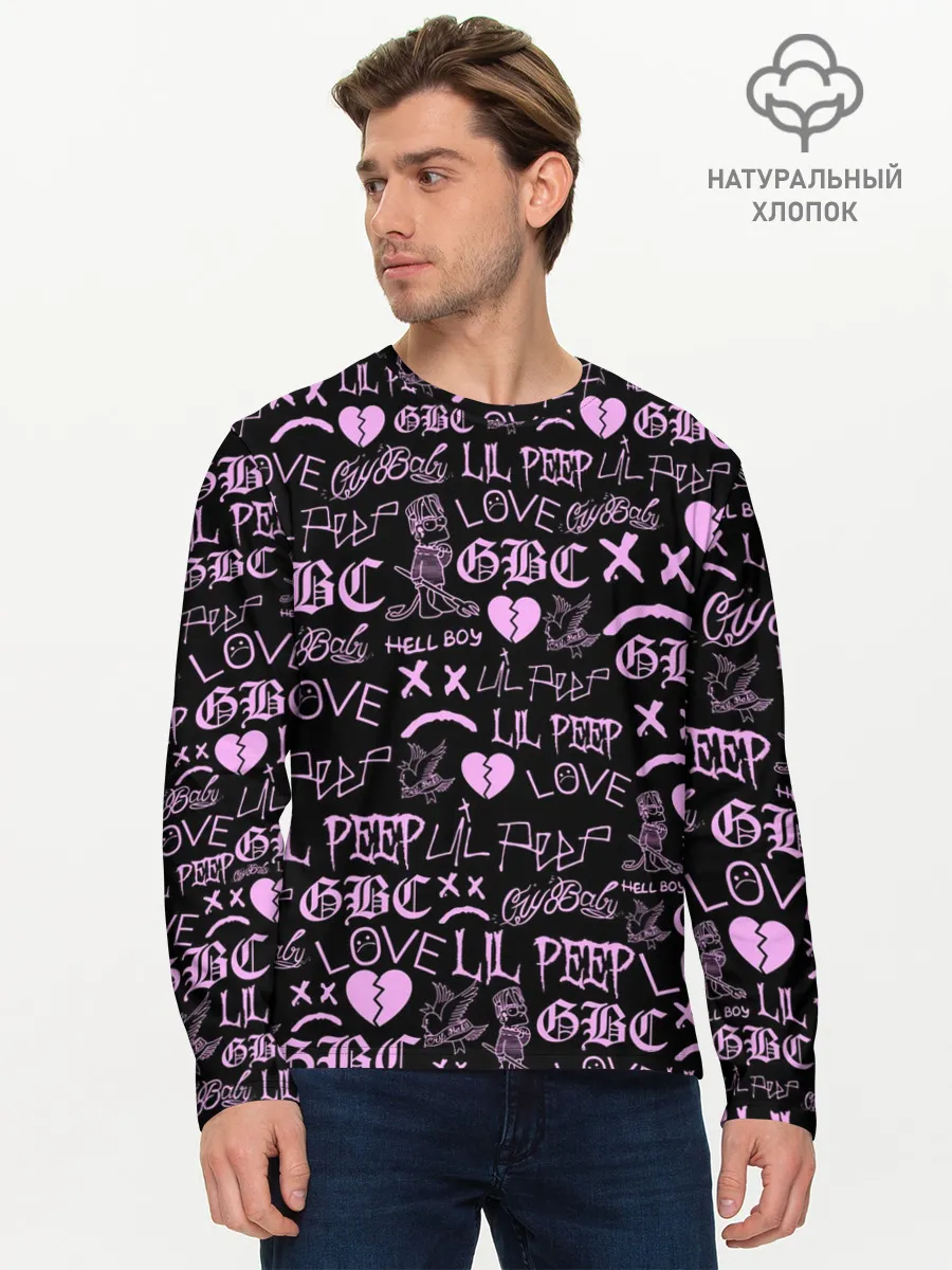 Мужской лонгслив базовый / LIL PEEP LOGOBOMBING