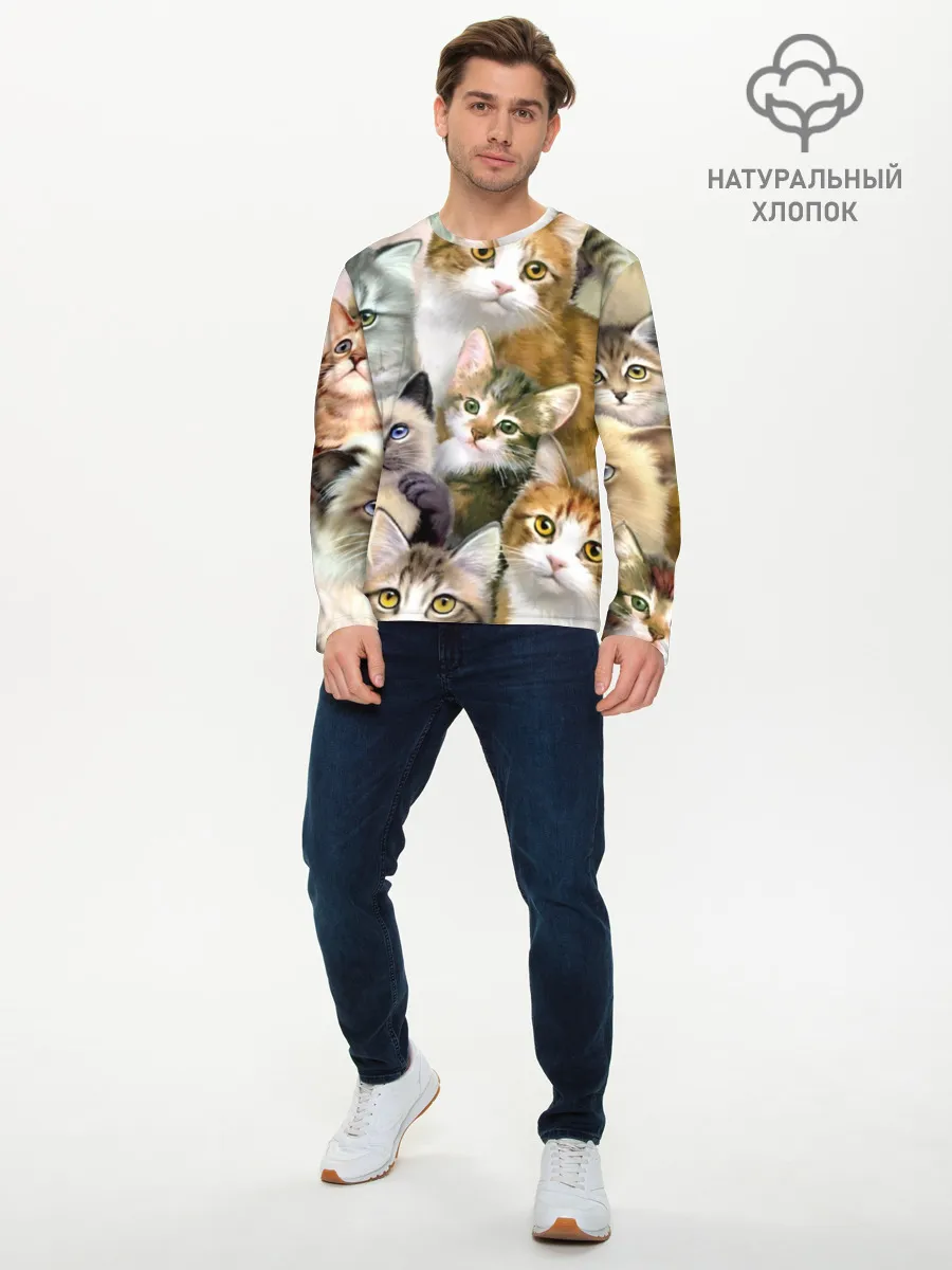 Мужской лонгслив базовый / Котишики