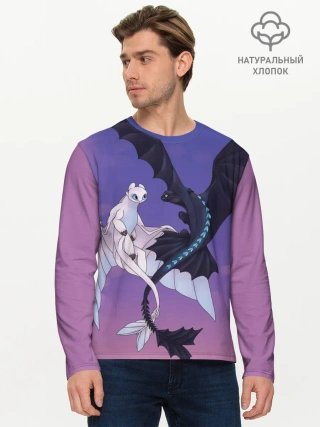Мужской лонгслив базовый / ночная фурия