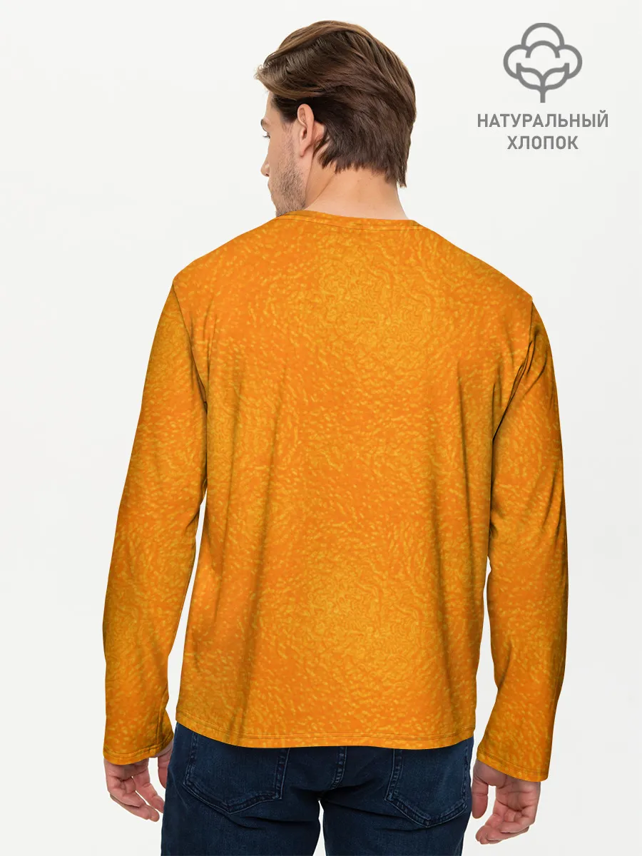 Мужской лонгслив базовый / Апельсин