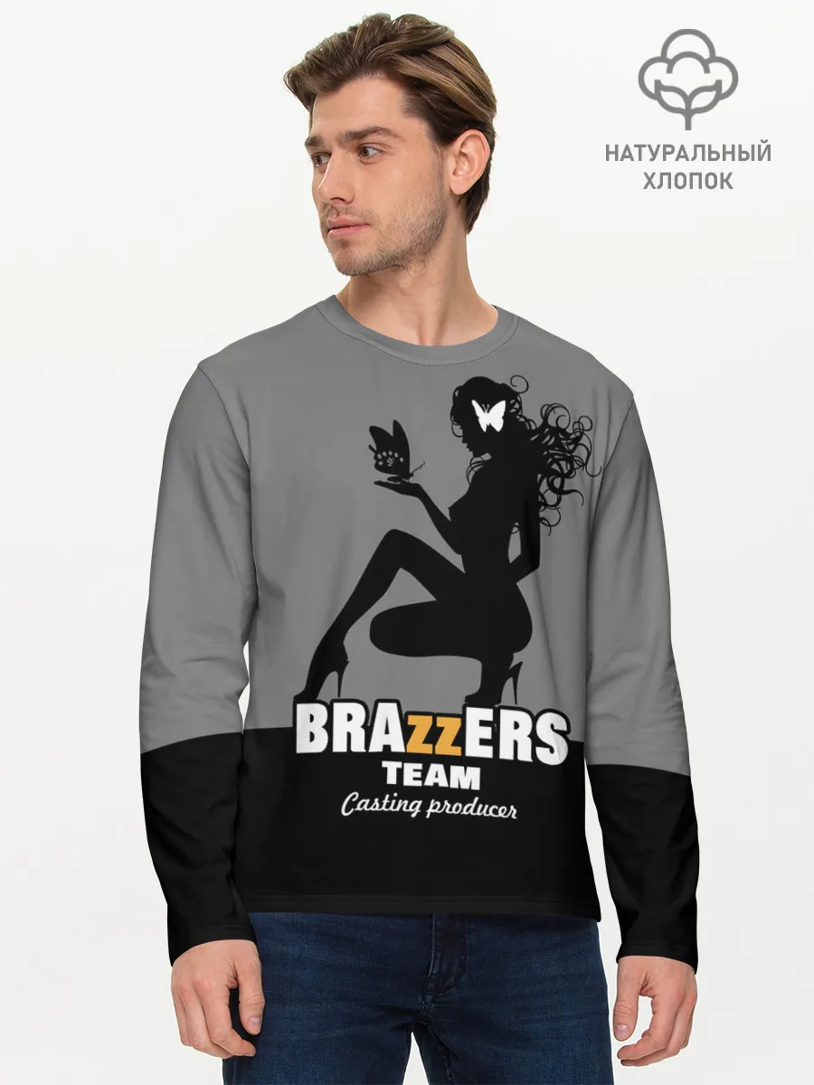 Мужской лонгслив базовый / Brazzers team Casting-producer