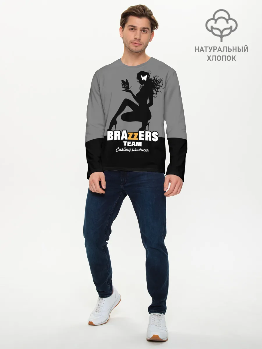 Мужской лонгслив базовый / Brazzers team Casting-producer