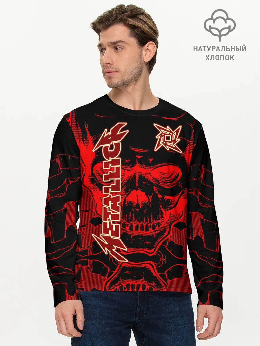 Мужской лонгслив базовый / Metallica