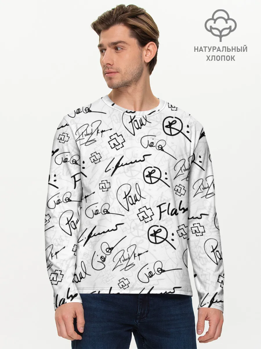 Мужской лонгслив базовый / RAMMSTEIN АВТОГРАФЫ