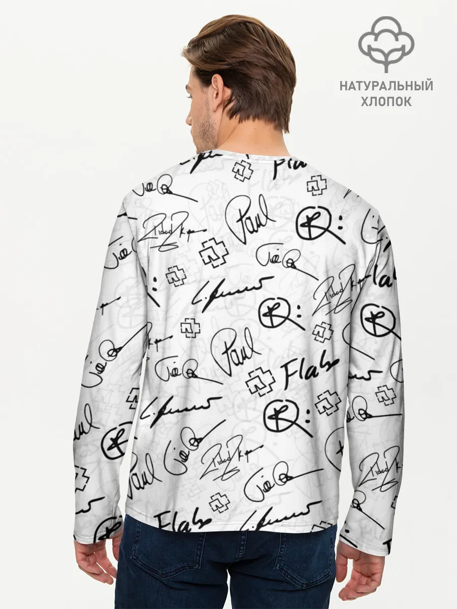 Мужской лонгслив базовый / RAMMSTEIN АВТОГРАФЫ