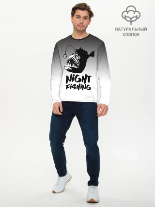 Мужской лонгслив базовый / Рыба удильщик