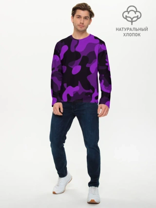 Мужской лонгслив базовый / Камуфляж