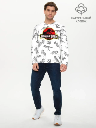 Мужской лонгслив базовый / Парк Юрского Периода