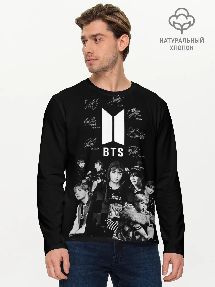Мужской лонгслив базовый / BTS