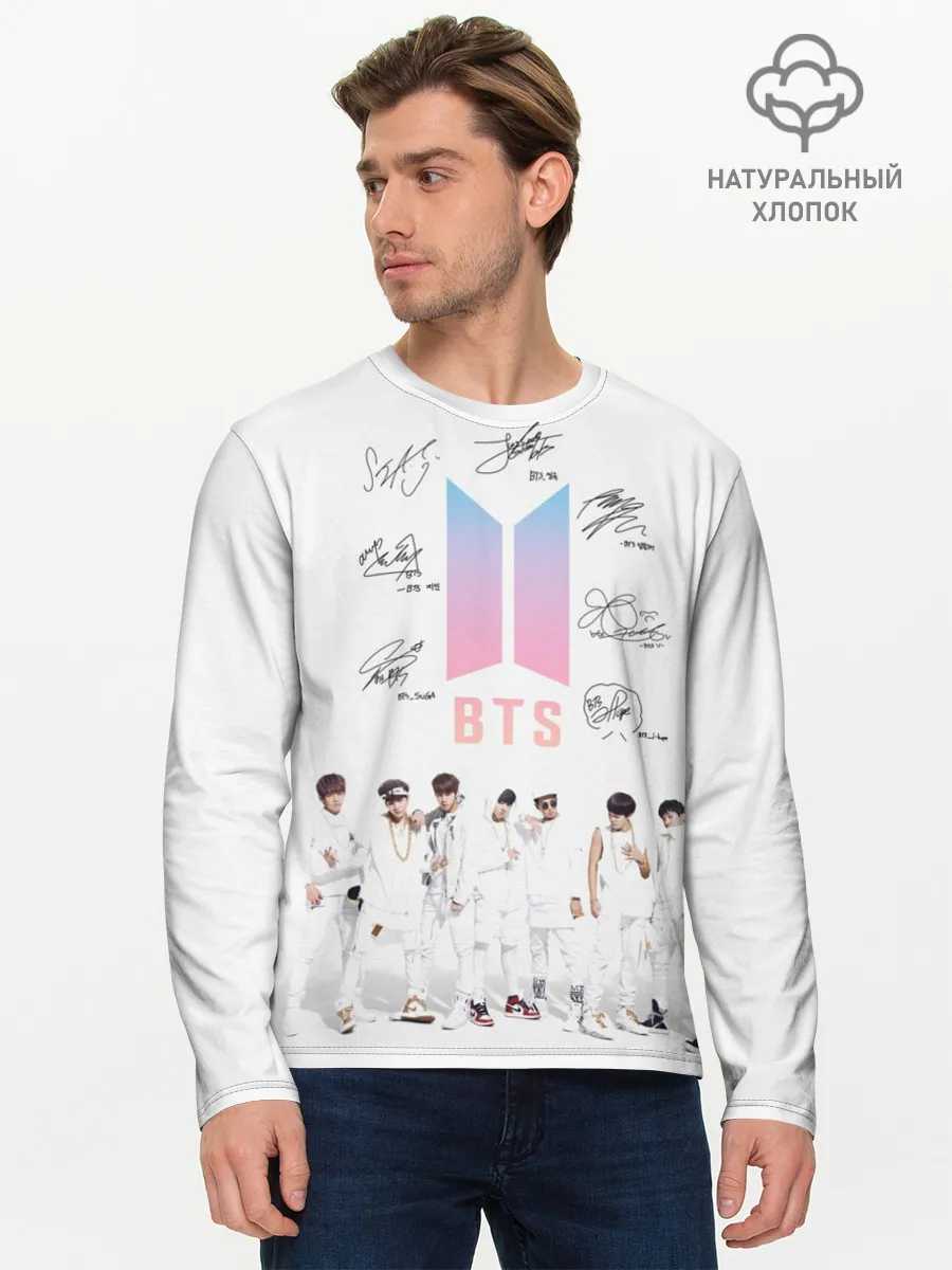 Мужской лонгслив базовый / BTS