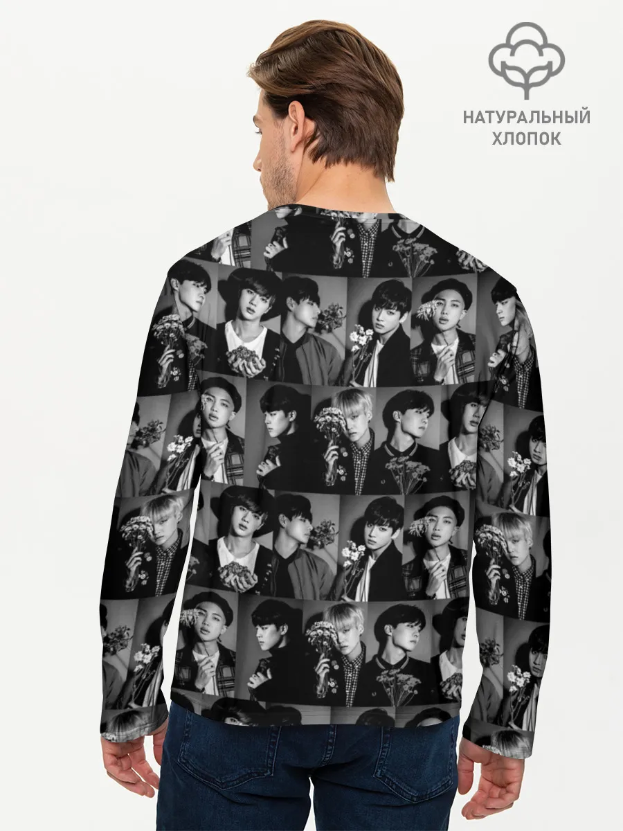 Мужской лонгслив базовый / I am army and I lover BTS