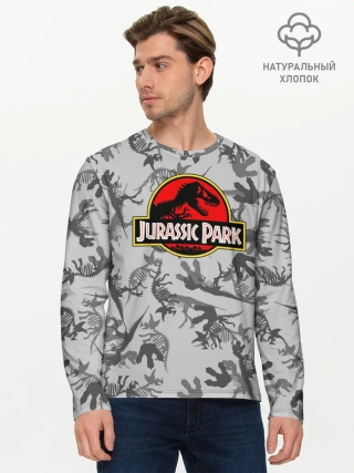 Мужской лонгслив базовый / Парк Юрского Периода