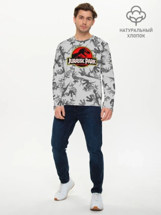 Мужской лонгслив базовый / Парк Юрского Периода