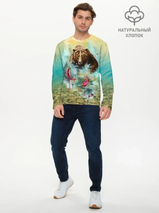 Мужской лонгслив базовый / Рыбалка