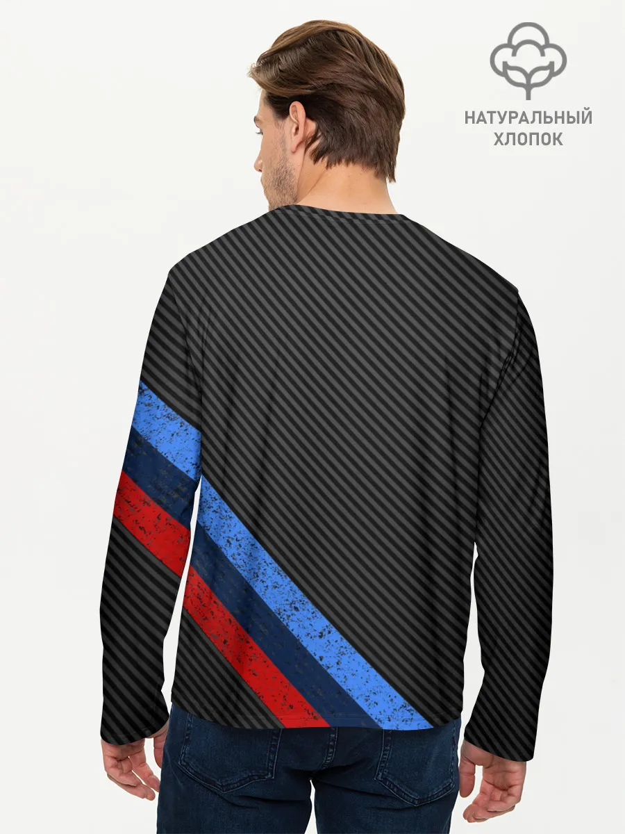 Мужской лонгслив базовый / BMW КАРБОН