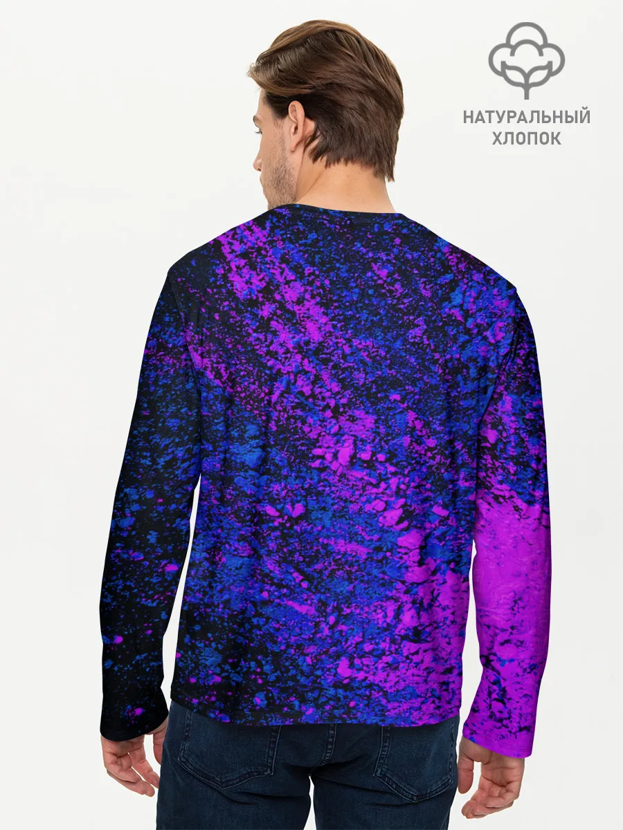 Мужской лонгслив базовый / Брызги краски