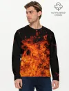 Мужской лонгслив базовый / Огонь
