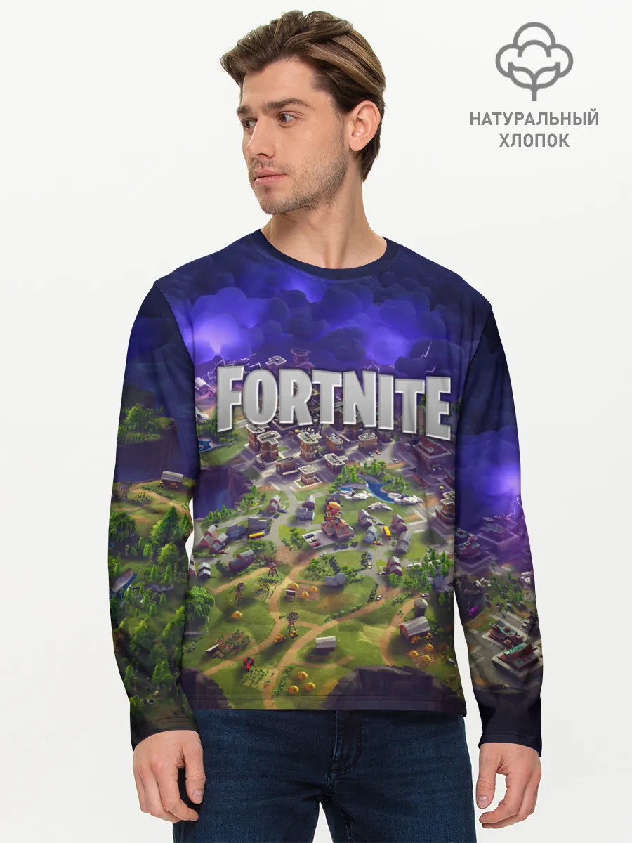 Мужской лонгслив базовый / Fortnite
