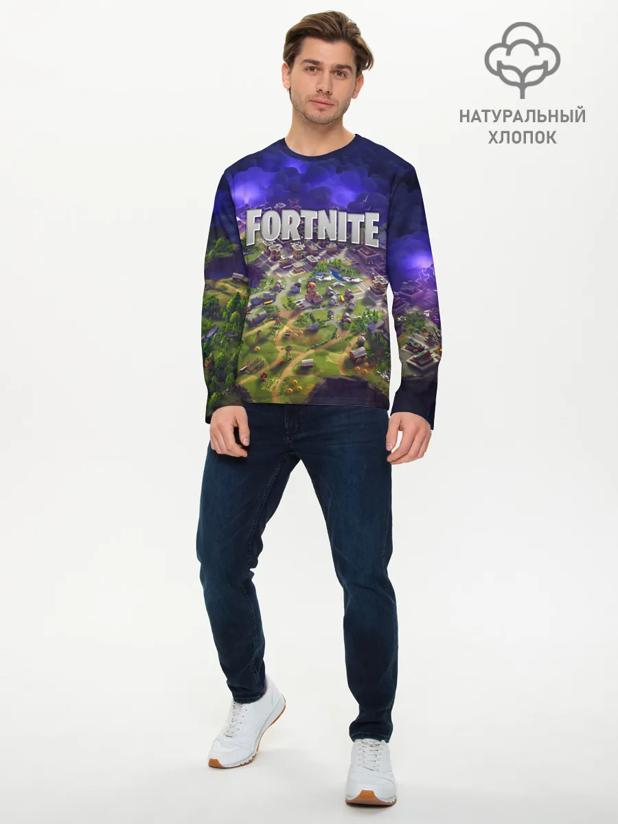 Мужской лонгслив базовый / Fortnite