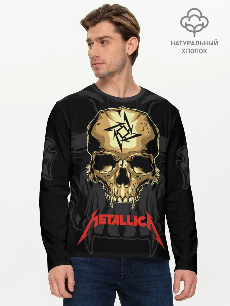 Мужской лонгслив базовый / Metallica